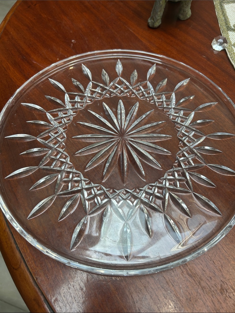 Waterford Cut Glass Serving Platter - Elegant Star Pattern- Lismore?
